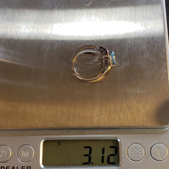 10K Gold And Sterling Alwand Vahan Topaz Ring - Picture 2 of 12